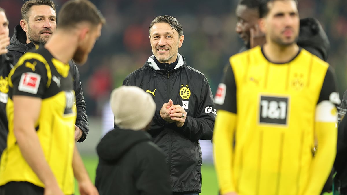 Niko Kovac celebrates Borussia Dortmund's win over Union Berlin