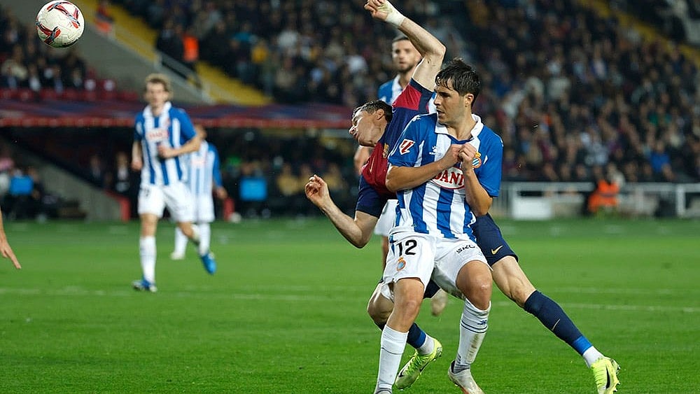 | Photo: AP/Joan Monfort : Espanyol's Alvaro Tejero 