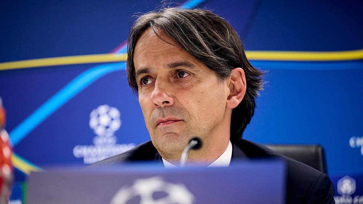 Simone Inzaghi during his pre-match press conference