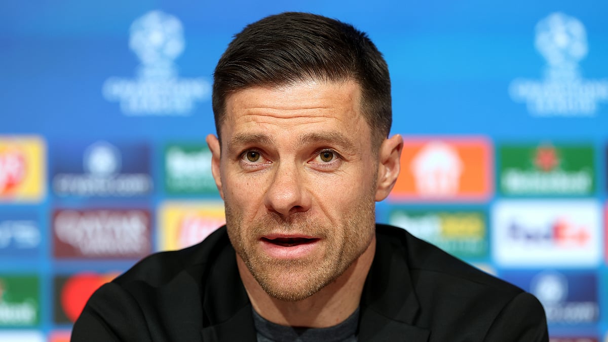 Xabi Alonso in a pre-match press conference