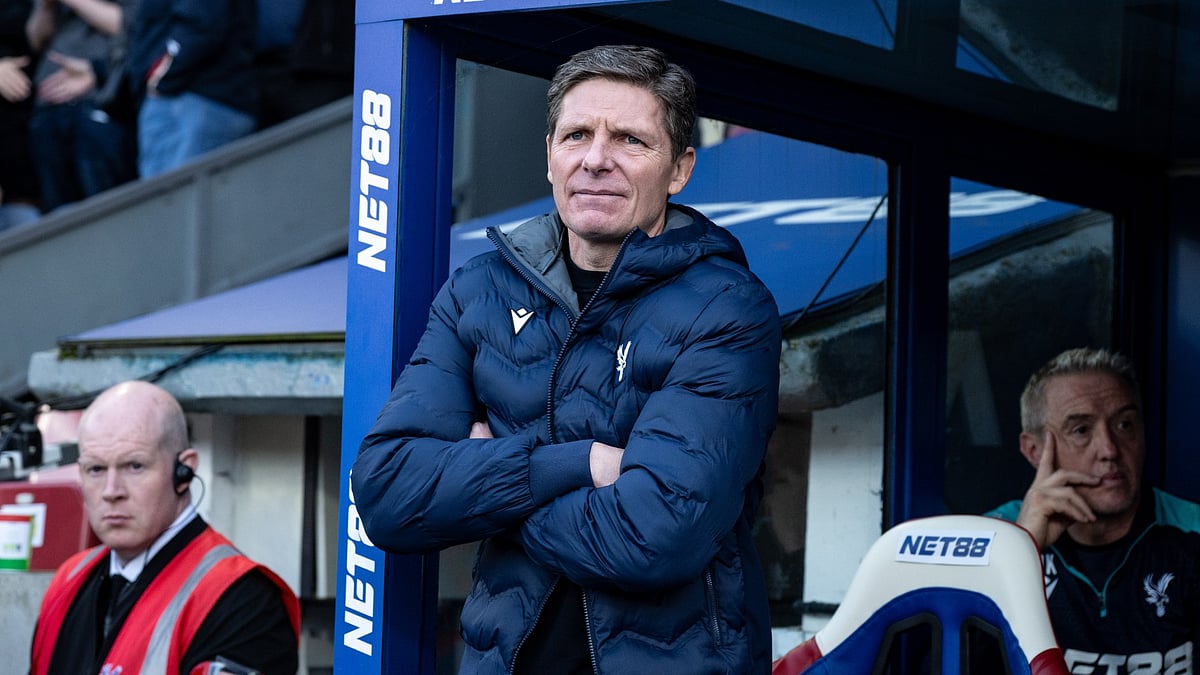 Oliver Glasner during Crystal Palace's match with Ipswich Town.