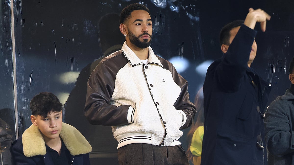 The suspended Matheus Cunha watched Saturday's game from the stands