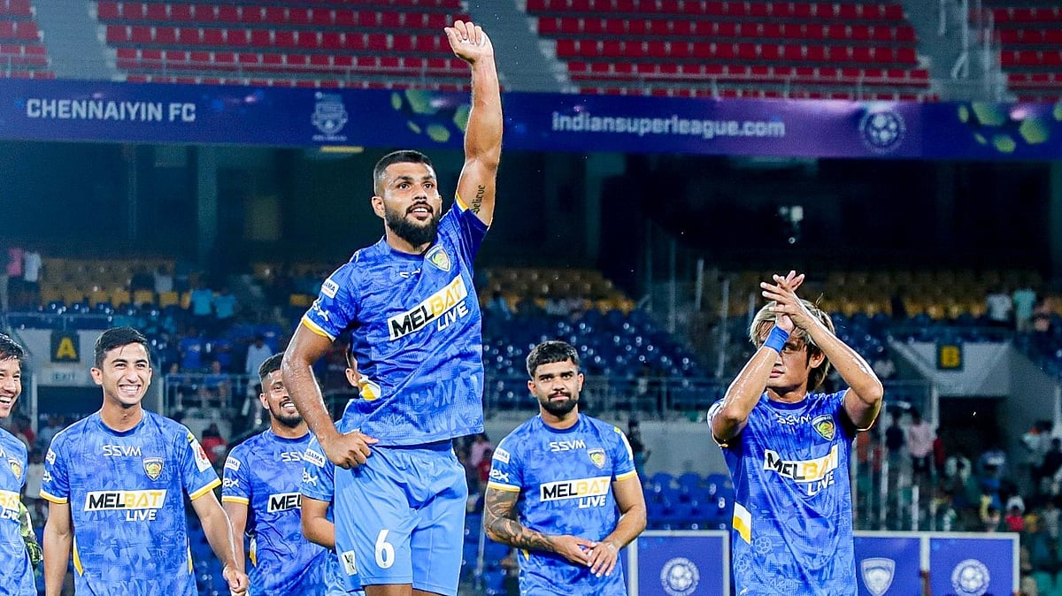 X | Chennaiyin FC  :  Chennaiyin FC celebrate their win over Jamshedpur FC.
