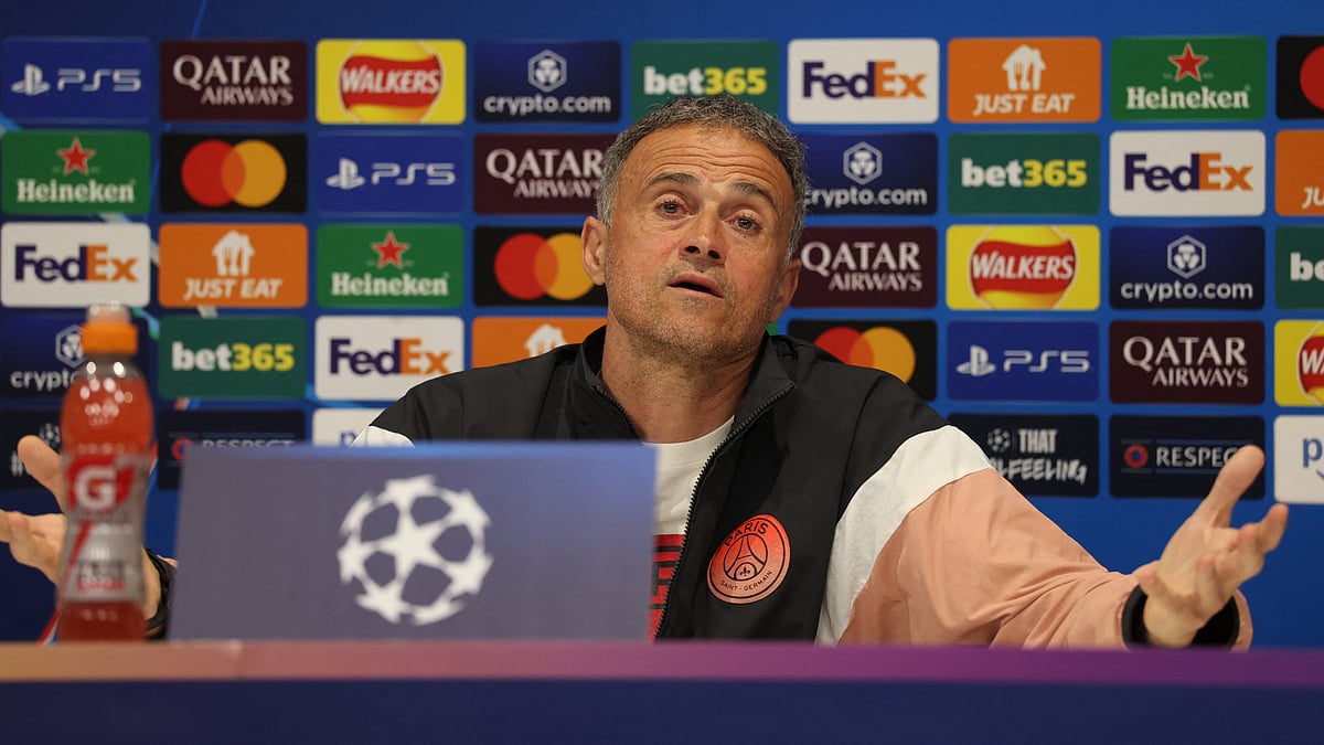Luis Enrique during his pre-match press conference