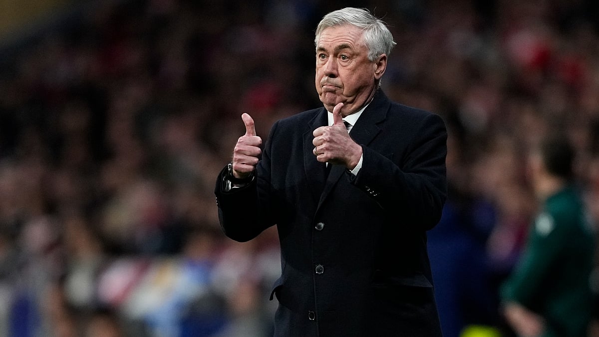 Carlo Ancelotti during a Champions League clash.