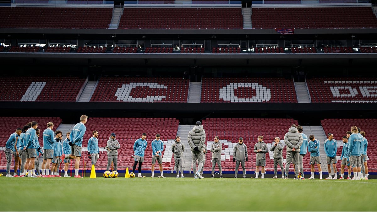 Photo: X | Atletico Madrid : Atletico Madrid players during a practice session in Madrid, Spain.