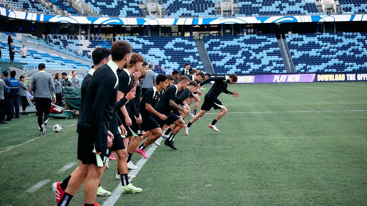 Photo: X | Subway Socceroos : Australia national football team players during a practice session.