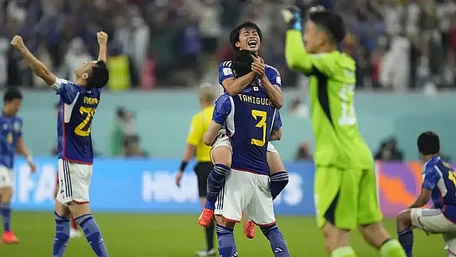 File : Japan lead the Group C standings with five wins and one draw from six matches.
