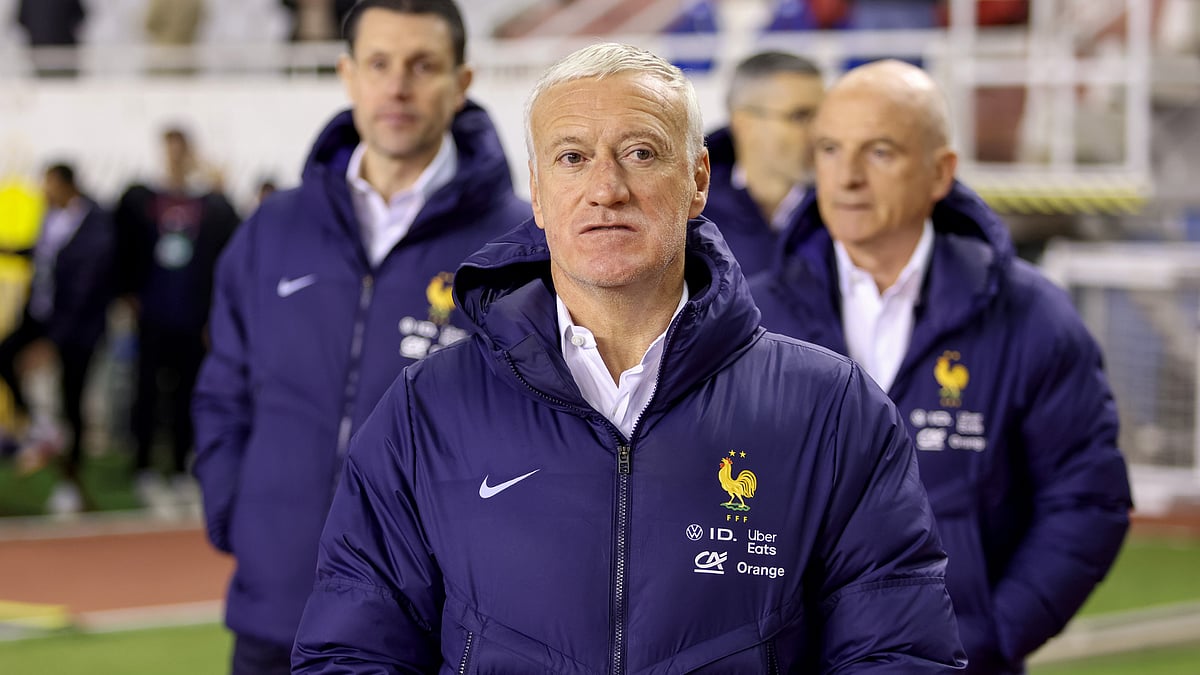 Didier Deschamps during France's Nations League defeat to Croatia