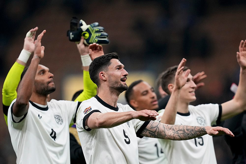 | Photo: AP/Antonio Calanni : UEFA Nations League quarterfinal first leg: Italy vs Germany