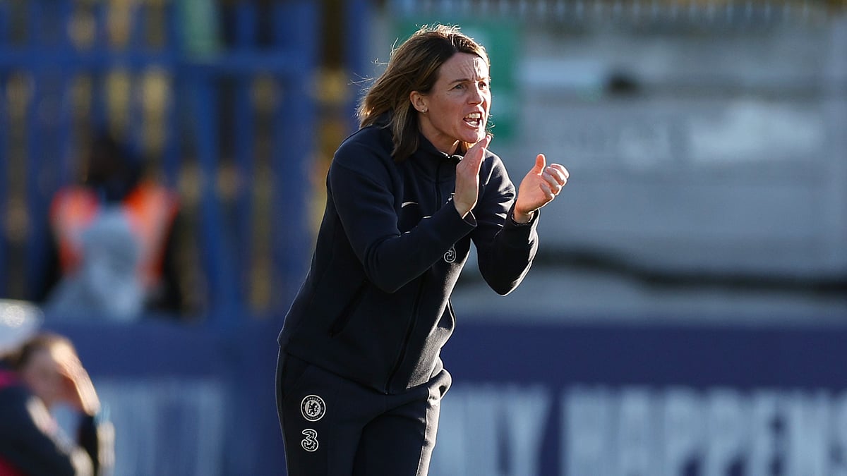 Sonia Bompastor during Chelsea's 2-2 draw with West Ham
