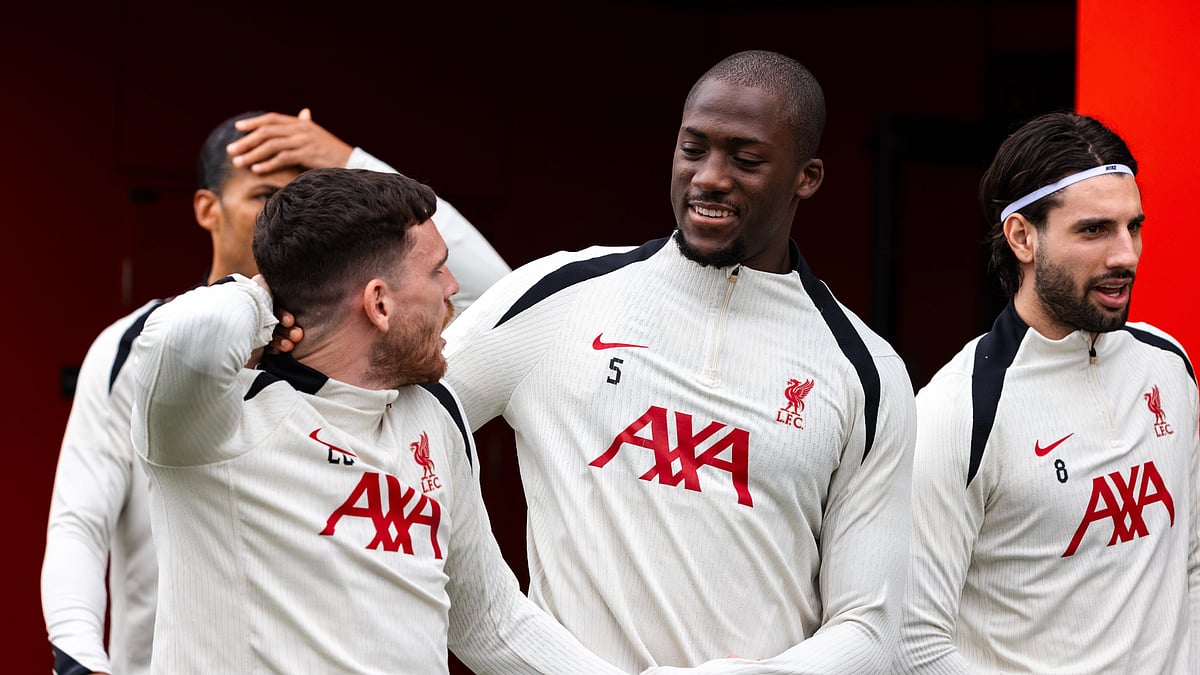 Photo: X/Liverpool FC : File photo of Liverpool FC players during a practice session.