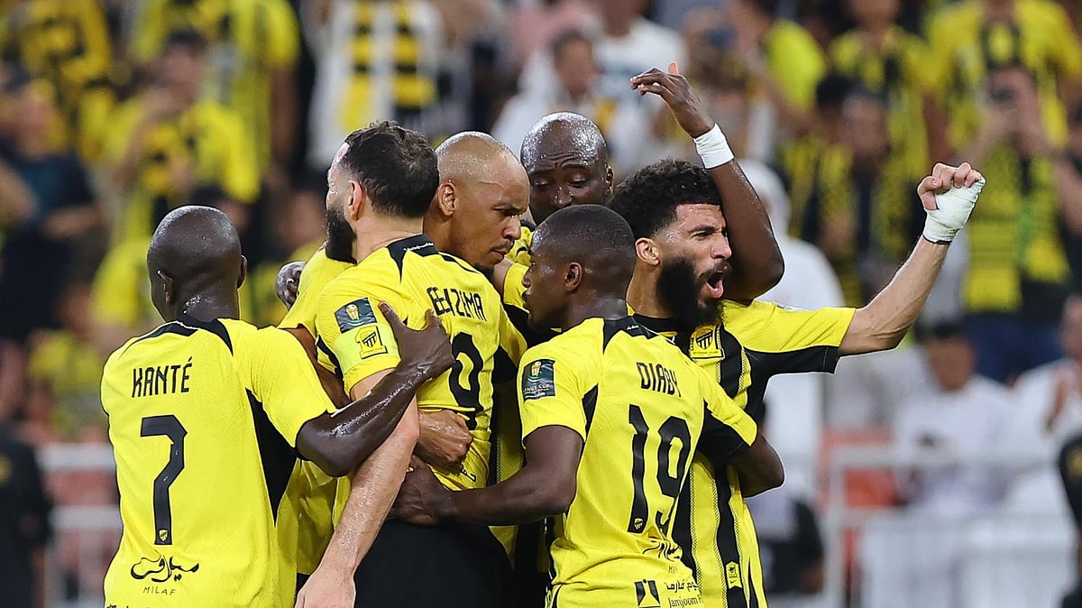 X/Al-Ittihad : Al Ittihad celebrating after first goal.