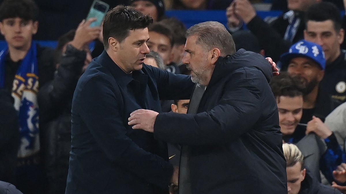 Ange Postecoglou (right) does not feel disrespected by Pochettino's comments.