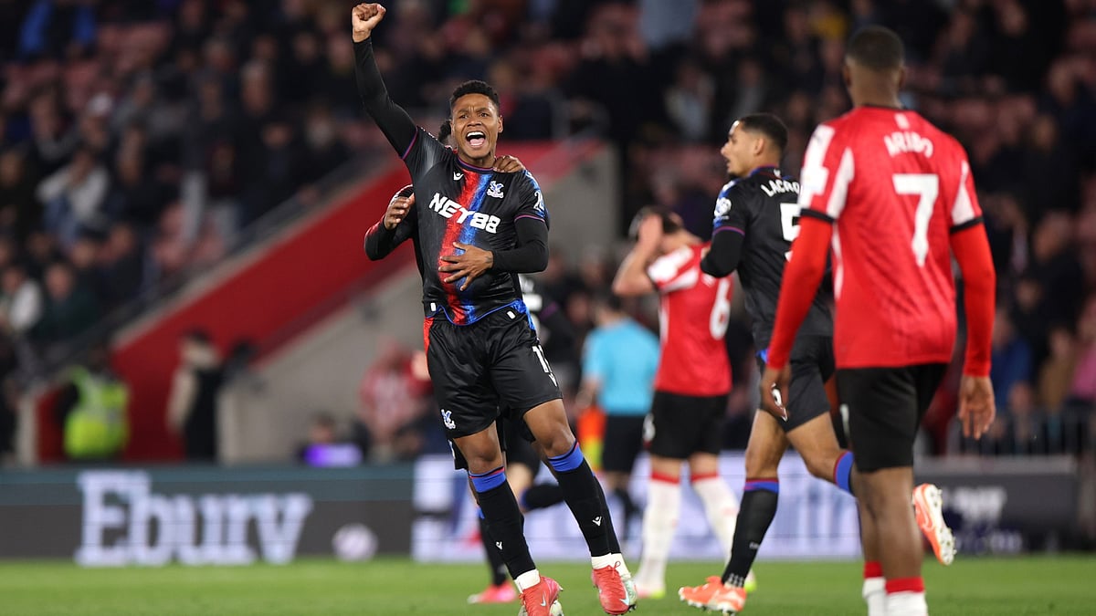 Matheus Franca celebrates his equaliser for Crystal Palace during their 1-1 draw with Southampton.