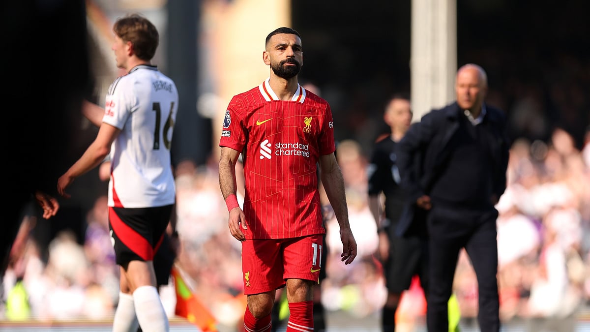 Liverpool's Mohamed Salah in the Premier League match against Fulham.