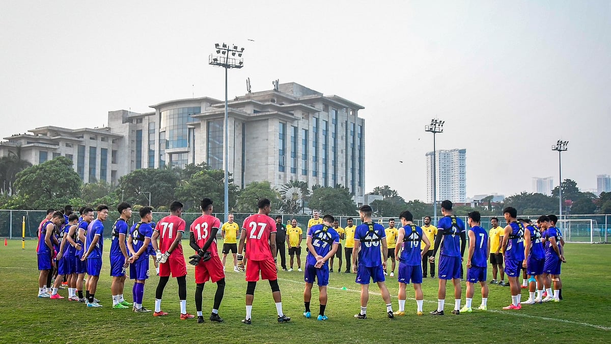 Photo: X | Mohammedan SC : Mohammedan Sporting Club players during a practice session.
