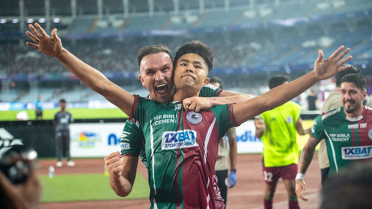 FDSL : Lalengmawia Ralte celebrates after scoring the winner in the semi-final secondleg.