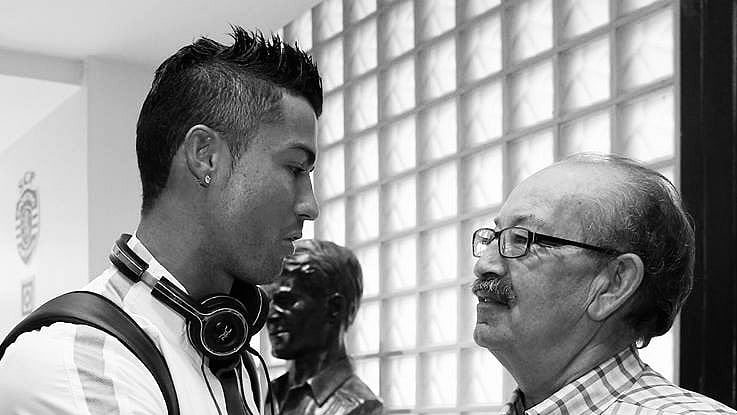 Photo: X | Sporting CP : Former Sporting Lisbon scout Aurelio Pereira with Cristiano Ronaldo.