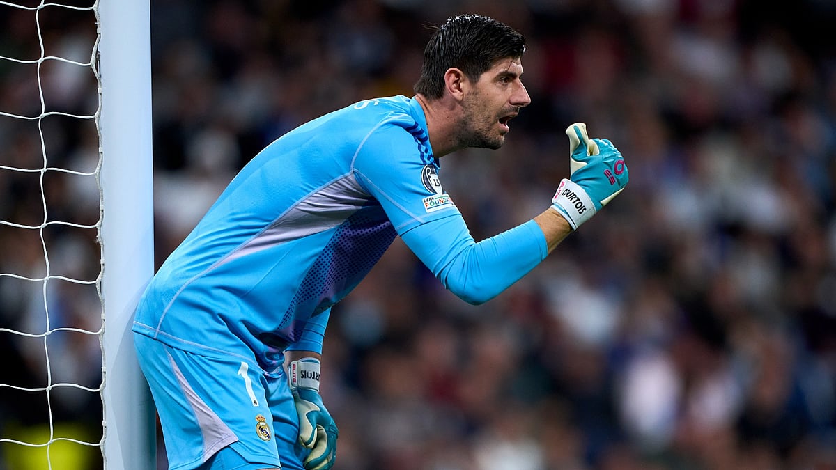 File : Thibaut Courtois in action for Real Madrid.
