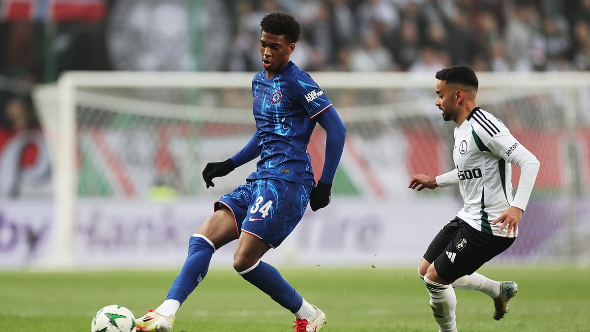 Josh Acheampong during Chelsea's 3-0 win over Legia Warsaw