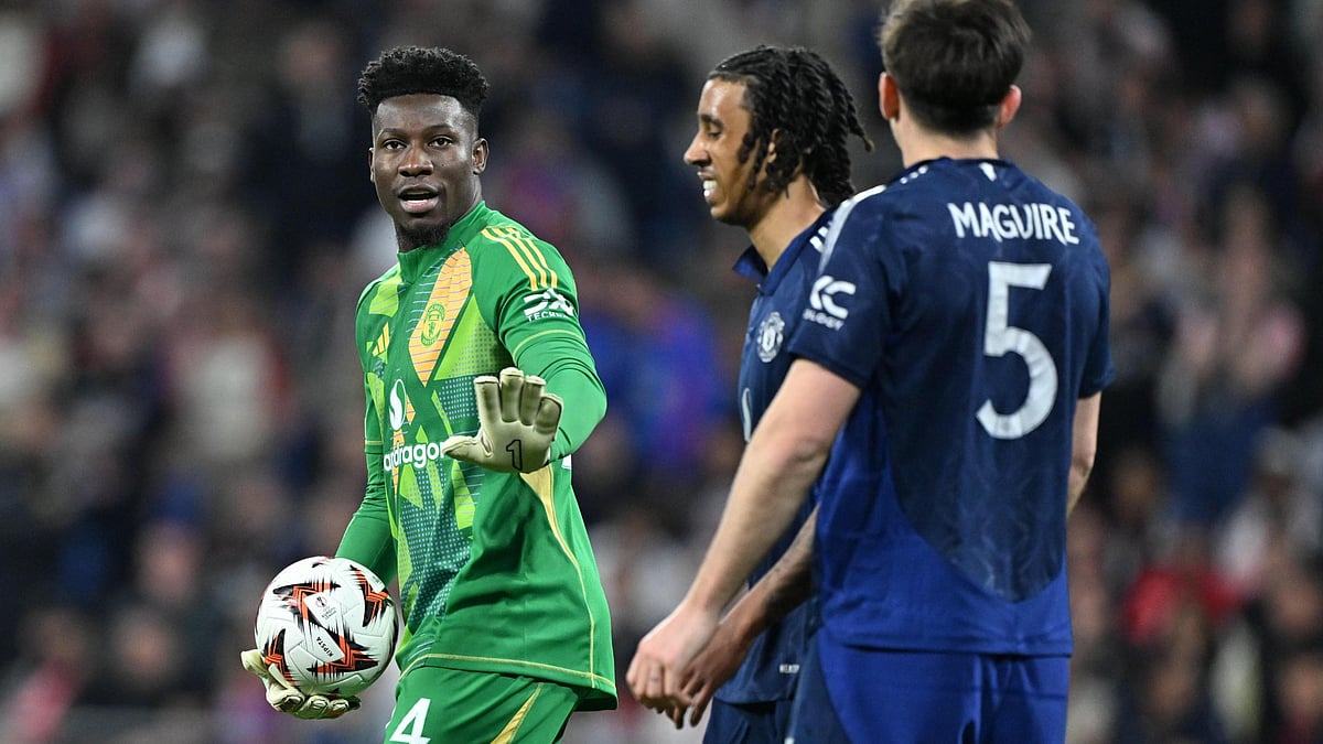 Manchester United's Andre Onana apologises after mistakes against Lyon.