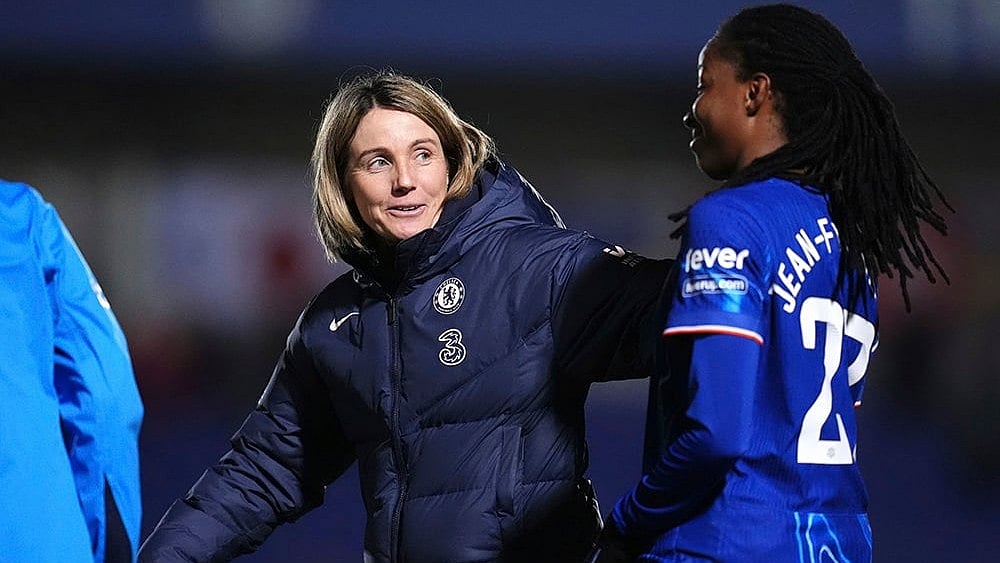 | Photo: Adam Davy/PA via AP : Chelsea manager Sonia Bompastor is looking to lead her team to a historic quadruple.