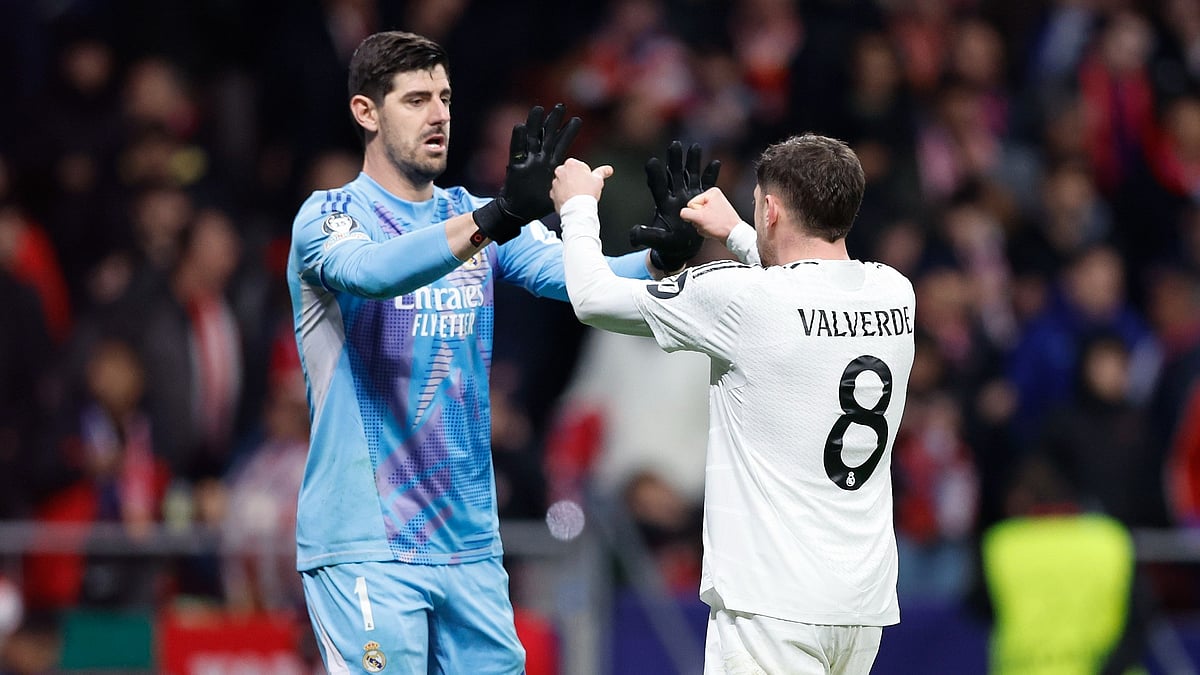 Thibaut Courtois and Federico Valverde
