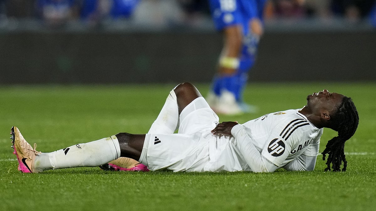 Real Madrid's Eduardo Camavinga was injured against Getafe.