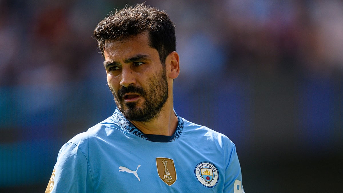 Ilkay Gundogan in action.