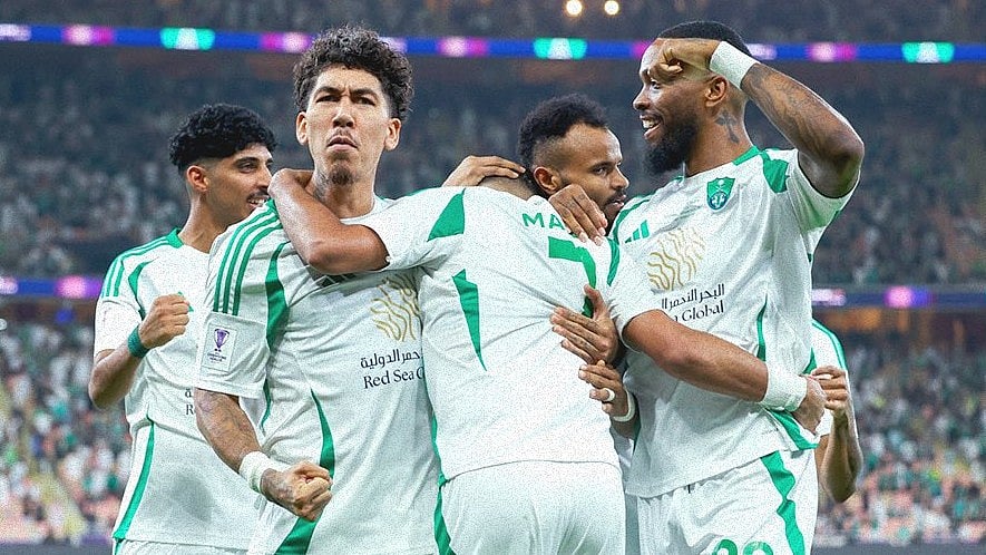 Photo: X/Al-Ahli Saudi Club : Al-Ahli celebrate a goal against Buriram United in their AFC Champions League Elite quarter-final clash.