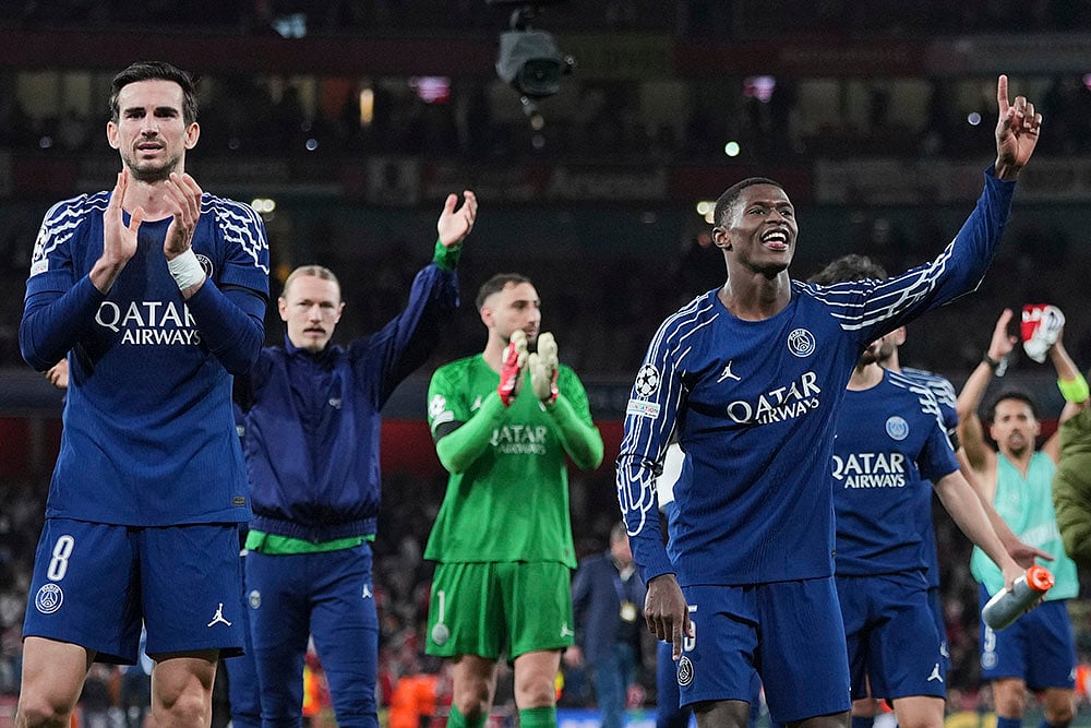 | Photo: AP/Kin Cheung : UCL semifinal first leg: Arsenal vs Paris Saint-Germain