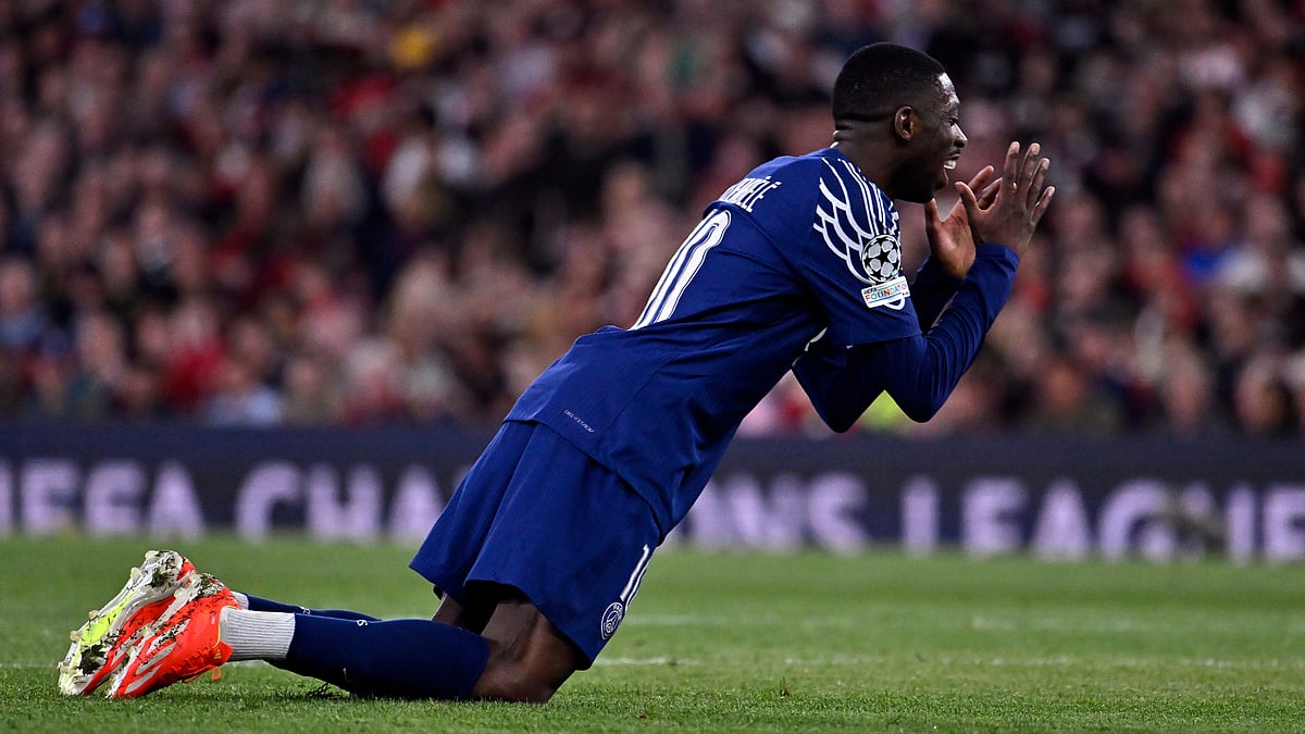 Ousmane Dembele during PSG's win against Arsenal