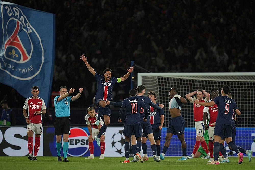 | Photo: AP/Thibault Camus : Champions League: Paris Saint-Germain vs Arsenal