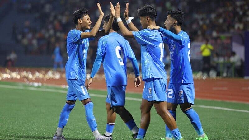 AIFF Media : India beat Sri Lanka 8-0 in their SAFF U-19 Championship opener.