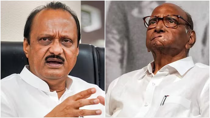 PTI : NCP President Ajit Pawar and NCP (SP) chief Sharad Pawar