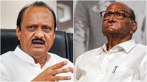 PTI : NCP President Ajit Pawar and NCP (SP) chief Sharad Pawar