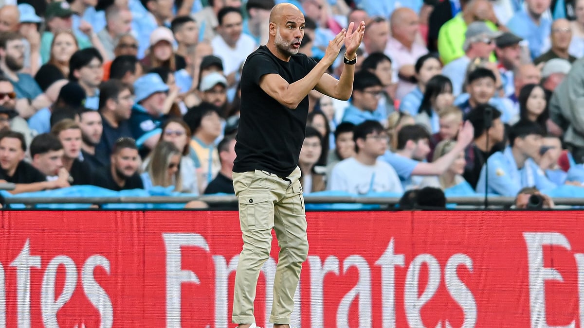 Pep Guardiola during FA Cup final.