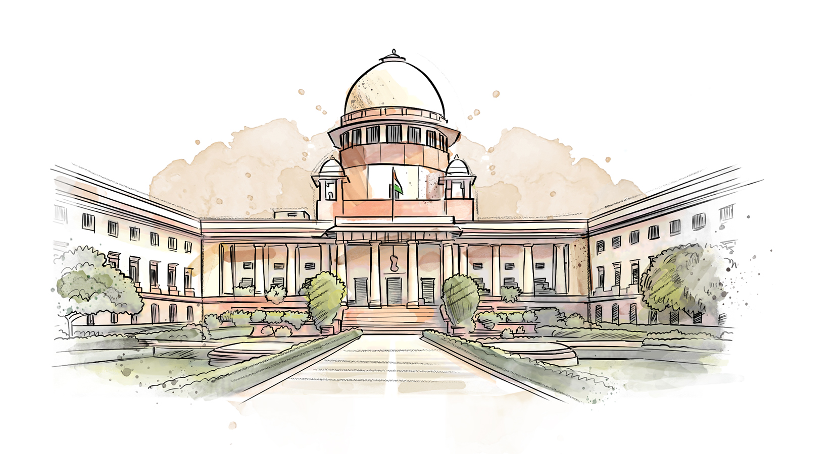 Supreme Court of India | Illustration by Saahil for Outlook India