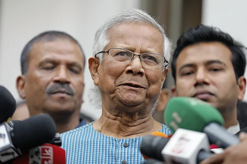 AP : Bangladesh’s interim government chief Muhammad Yunus