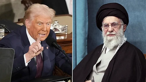 AP : US President Donald Trump (L) and Irans Supreme Leader Ayatollah Ali Khamenei (R)