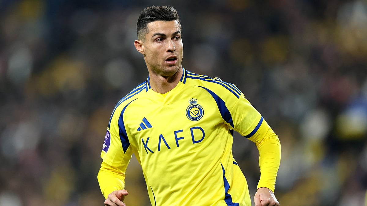 File : File photo of Cristiano Ronaldo playing for Al-Nassr.
