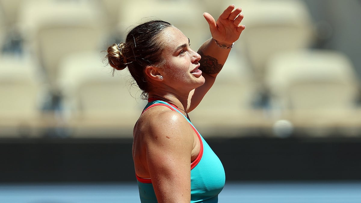 Aryna Sabalenka after her win on Friday