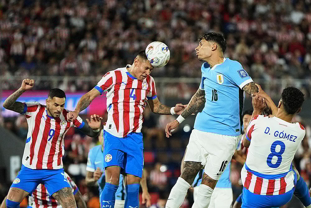 | Photo: AP/Jorge Saenz : World Cup 2026 qualifying soccer match: Uruguay vs Paraguay