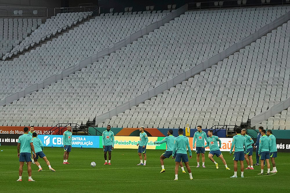 | Photo: AP/Andre Penner : World Cup 2026 CONMEBOL Qualifiers, Brazil Vs Paraguay: Brazil Training session 