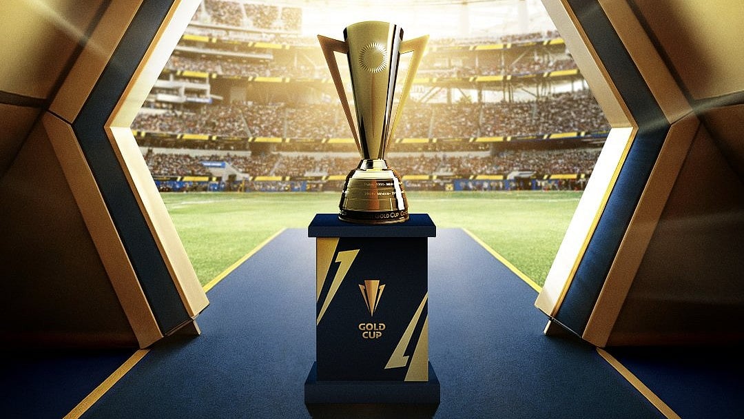 X/GoldCup : The Concacaf Gold Cup 2025 trophy.