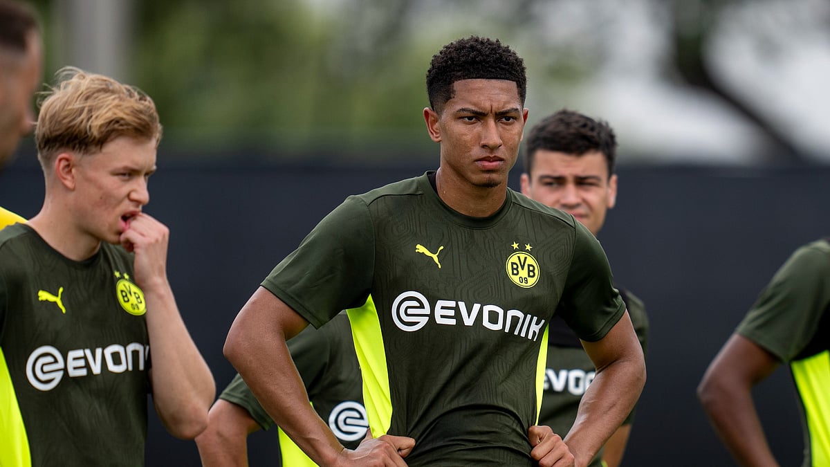 X/Borussia Dortmund : Borussia Dortmund players train ahead of their FIFA World Cup 2025 opener against Fluminense.