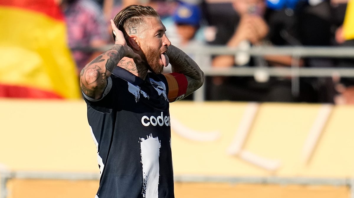 | Photo: AP/Gregory Bull : Monterrey vs Inter Milan, FIFA Club World Cup 2025: Sergio Ramos celebrates after scoring the opening goal in the Club World Cup group E soccer match between CF Monterrey and Inter Milan in Pasadena, Calif., Tuesday, June 17, 2025.