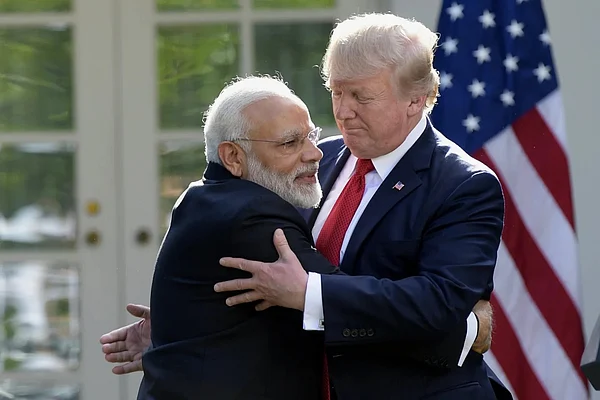 AP : US President Donald Trump with PM Narendra Modi