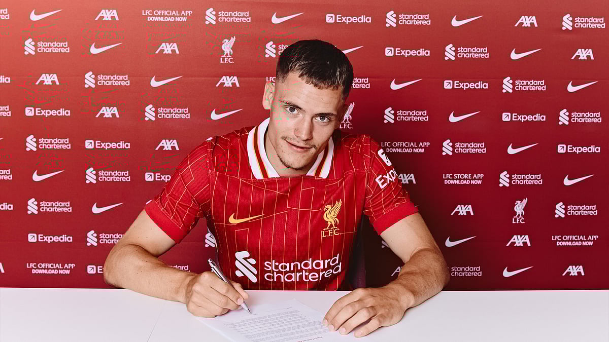 File : Liverpool FC's new signing Florian Wirtz is has been signed for more than £100m.